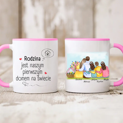 Wielkanocny kubek personalizowany dla rodziny | z personalizacją imion #1