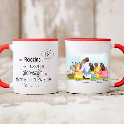 Wielkanocny kubek personalizowany dla rodziny | z personalizacją imion #1