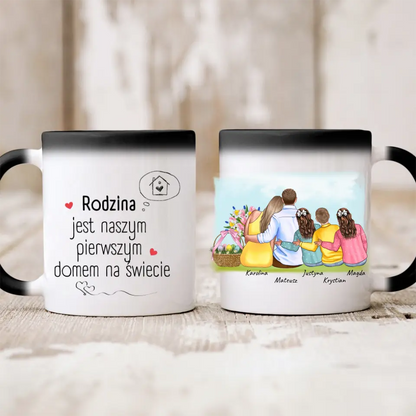 Wielkanocny kubek personalizowany dla rodziny | z personalizacją imion #1
