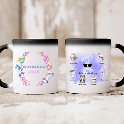 Wielkanocny kubek personalizowany dla taty i dzieci ZAJĄCZKI TATY | motyw z królikami #3