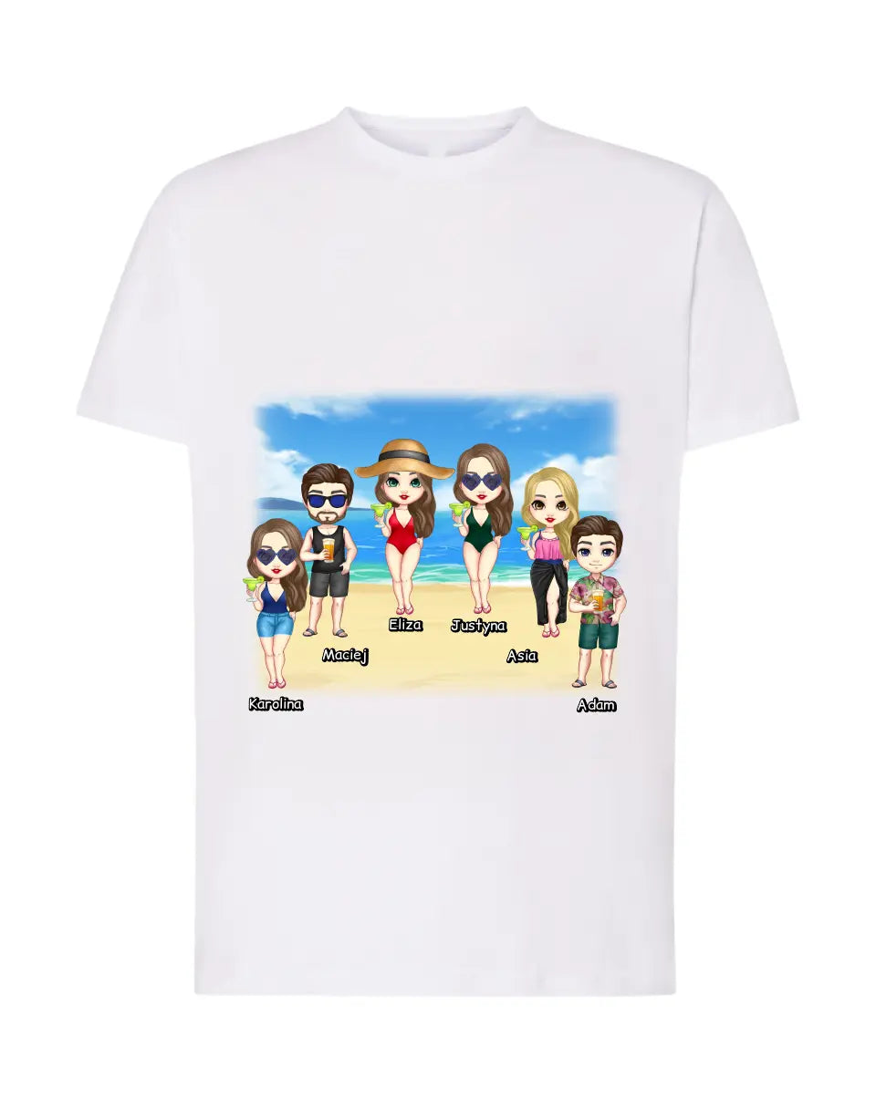 Koszulka dla przyjaciół max. 1-6 osób (kobieta/mężczyzna) - Personalizowana #P54