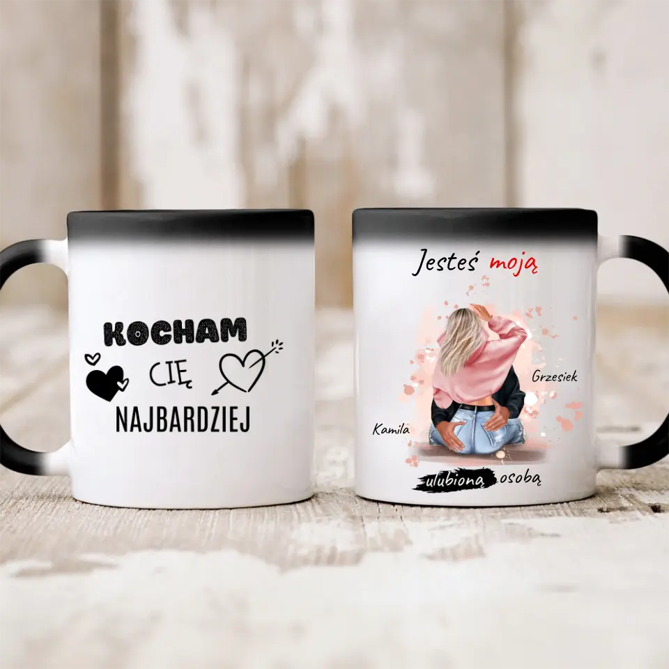Kubek dla par | Prezent dla chłopaka i dziewczyny - Personalizowany #9519