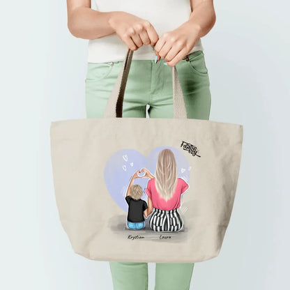 Torba personalizowana dla mamy i dziecka FAMILY | rodzinny motyw #8