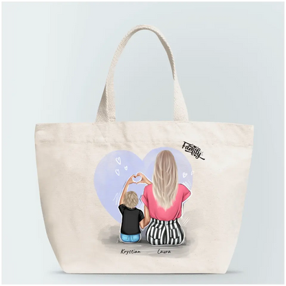 Torba personalizowana dla mamy i dziecka FAMILY | rodzinny motyw #8