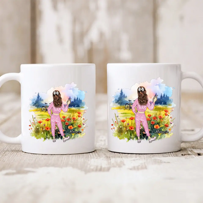 Kubek personalizowany | motyw z łąką #Wiosna