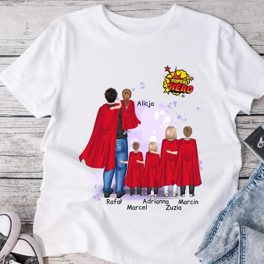 Koszulka dla taty i 1-5 dzieci - Personalizowana (rodzinna) #1004