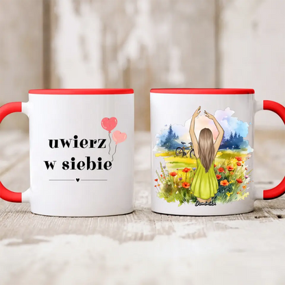 Kubek personalizowany | motyw z rowerem #Wiosna