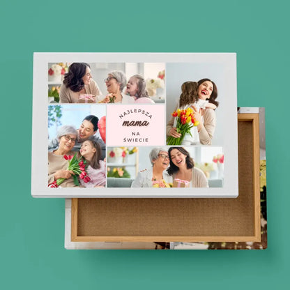 Obraz personalizowany dla mamy NAJLEPSZA MAMA NA ŚWIECIE | z personalizowanymi zdjęciami #2