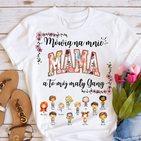 Koszulka dla mamy i córki lub syna (1-12 dzieci) - Personalizowana - Prezent dla mamy #211