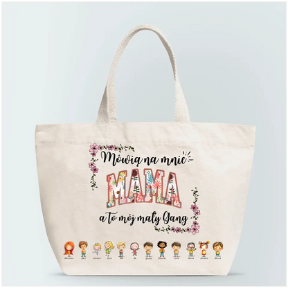 Torba personalizowana dla mamy i dzieci MAMA I GANG | rodzinny motyw #441