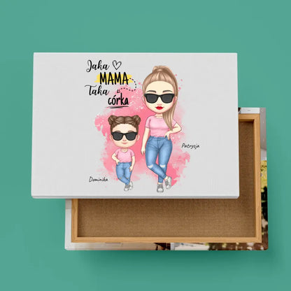 Obraz personalizowany dla mamy i córki JAKA MAMA TAKA CÓRKA | rodzinny motyw #5