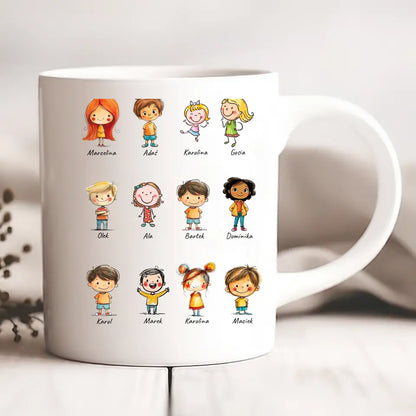 Kubek personalizowany dla mamy z dziećmi MÓWIĄ NA MNIE MAMA A TO MÓJ MAŁY GANG | zabawny motyw #24