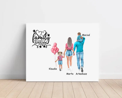 Obraz personalizowany dla rodziny FAMILY A JOURNEY TO FOREVER | rodzinny motyw #4