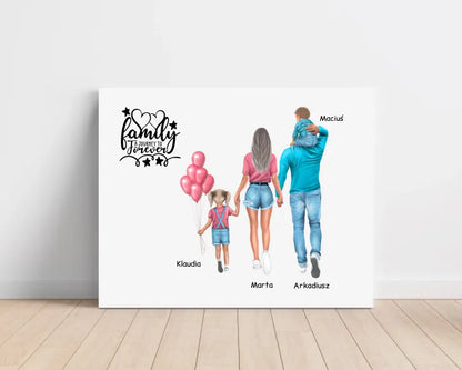 Obraz personalizowany dla rodziny FAMILY A JOURNEY TO FOREVER | rodzinny motyw #4