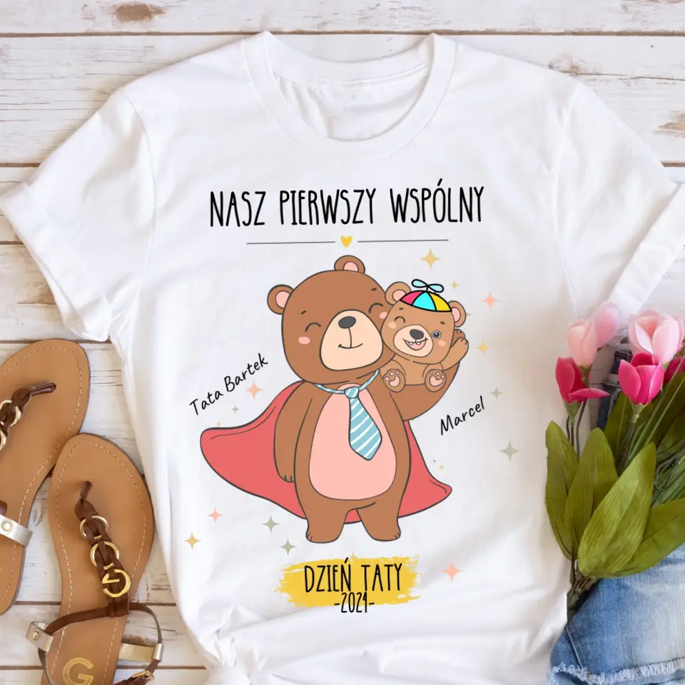 Koszulka ze wzorem tata i dziecko - Personalizowana (rodzinna) #4123