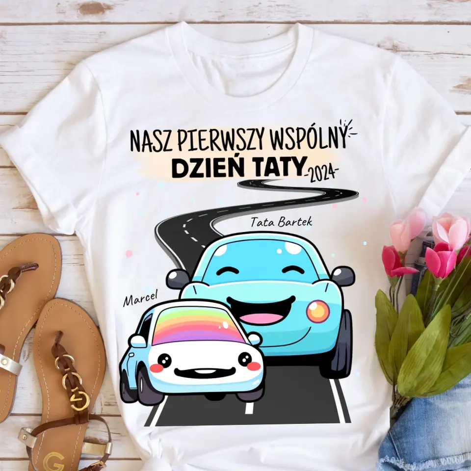 Koszulka ze wzorem tata i dziecko - Personalizowana (rodzinna) #4241