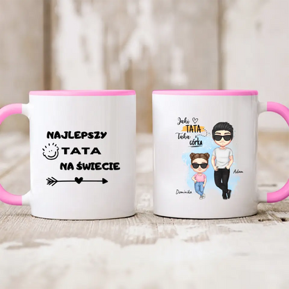 Kubek personalizowany JAKI TATA TAKA CÓRKA | rodzinny motyw #5515