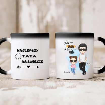 Kubek personalizowany JAKI TATA TAKA CÓRKA | rodzinny motyw #5515