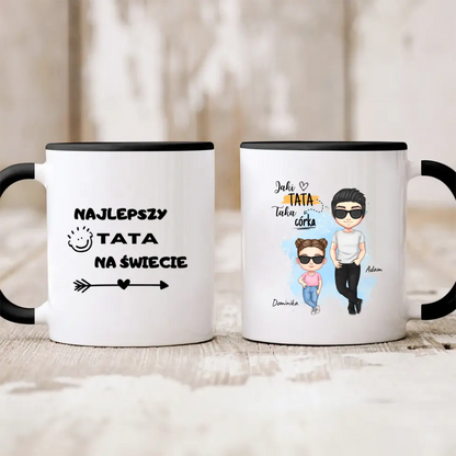 Kubek personalizowany JAKI TATA TAKA CÓRKA | rodzinny motyw #5515