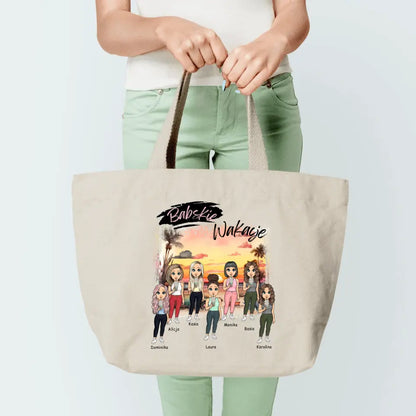 Torba personalizowana dla przyjaciółek BABSKIE WAKACJE | wakacyjny motyw plażowy #1412