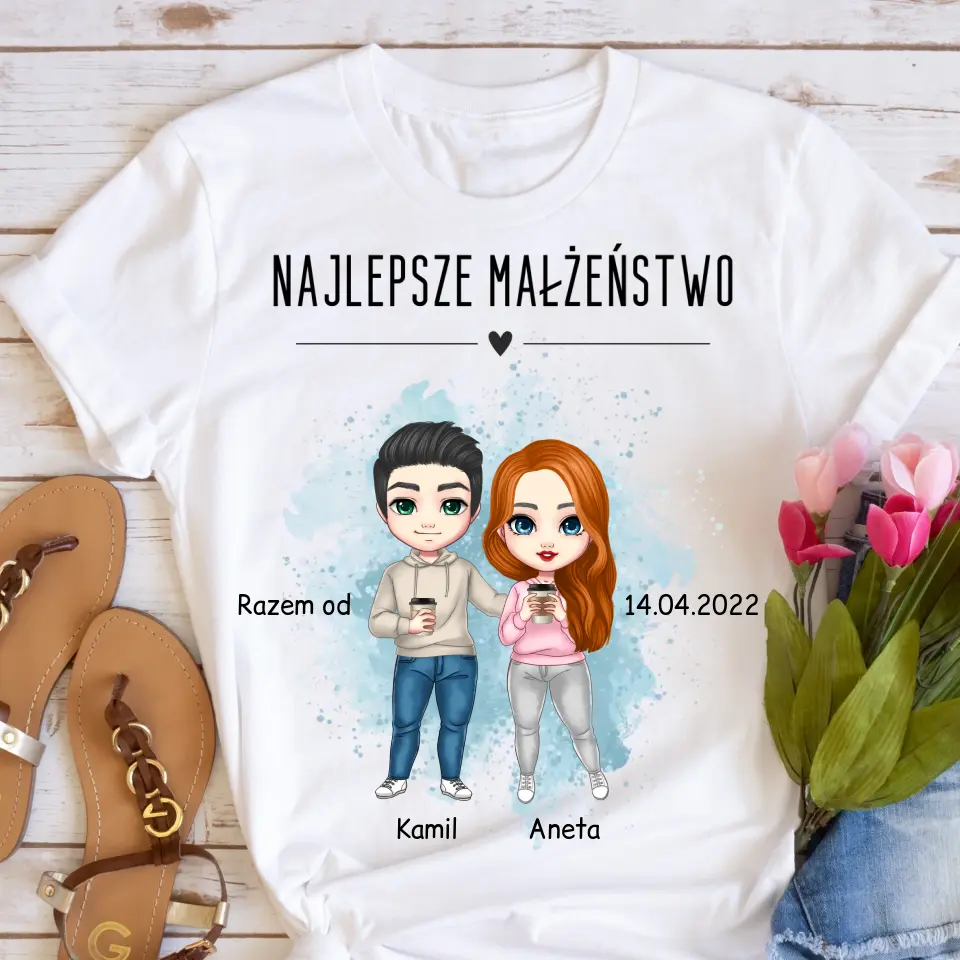Koszulka dla par - małżeństwo - Personalizowana #P58