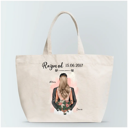 Torba personalizowana dla par RAZEM OD | romantyczny motyw na rocznice #5152