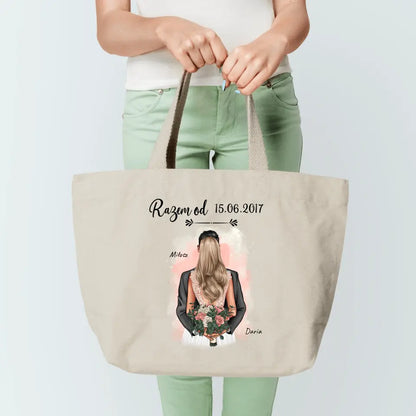 Torba personalizowana dla par RAZEM OD | romantyczny motyw na rocznice #5152