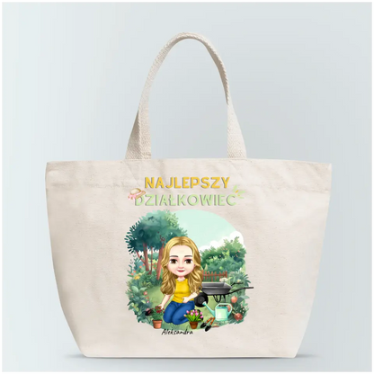 Torba personalizowana dla kobiety NAJLEPSZY DZIAŁKOWIEC | zabawny motyw #5150