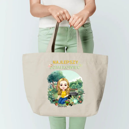 Torba personalizowana dla kobiety NAJLEPSZY DZIAŁKOWIEC | zabawny motyw #5150