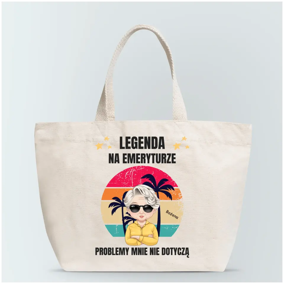 Torba personalizowana dla kobiety - legenda na emeryturze #4153