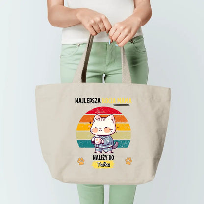 Torba personalizowana dla właścicielki kota NAJLEPSZA KOCIA MAMA | uroczy motyw #4155