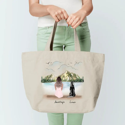 Torba personalizowana dla właścicielki psa | motyw z jeziorem #4511