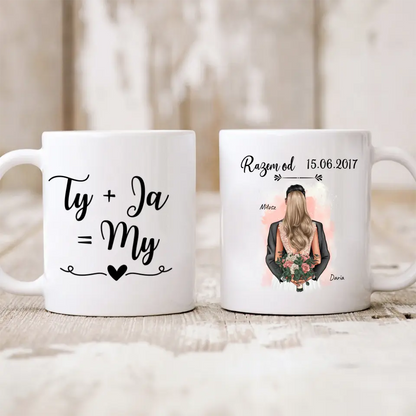 Kubek personalizowany dla par RAZEM OD | motyw na rocznice ślubu #418