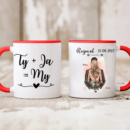 Kubek personalizowany dla par RAZEM OD | motyw na rocznice ślubu #418