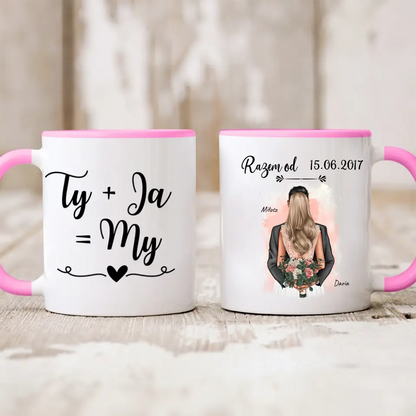 Kubek personalizowany dla par RAZEM OD | motyw na rocznice ślubu #418