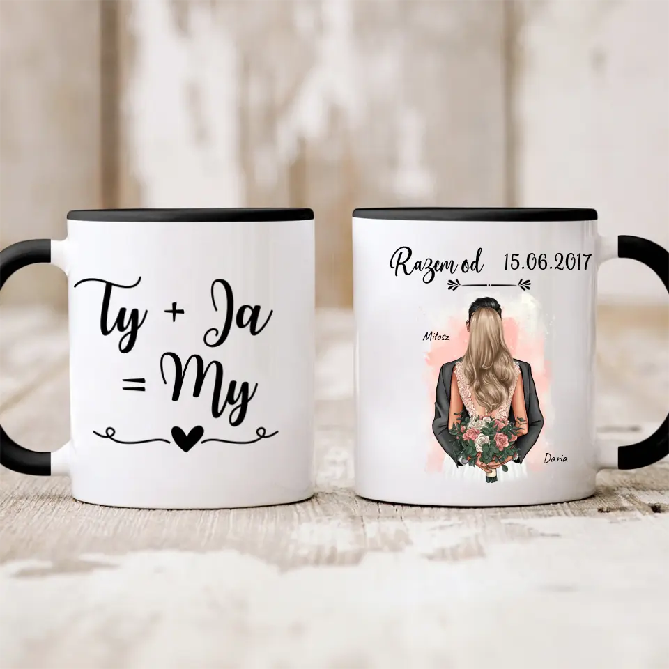 Kubek dla par | Prezent dla chłopaka i dziewczyny - Personalizowany #418