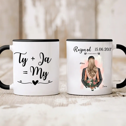Kubek personalizowany dla par RAZEM OD | motyw na rocznice ślubu #418
