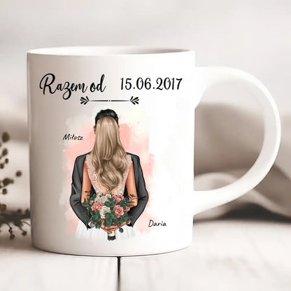 Kubek personalizowany dla par RAZEM OD | motyw na rocznice ślubu #418