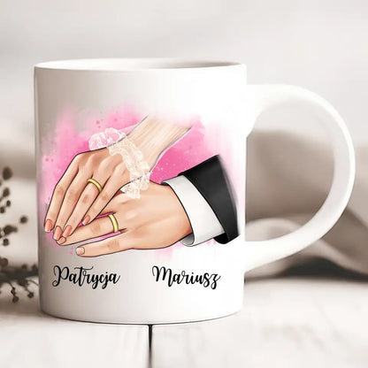 Kubek personalizowany dla par | ślubny motyw #411