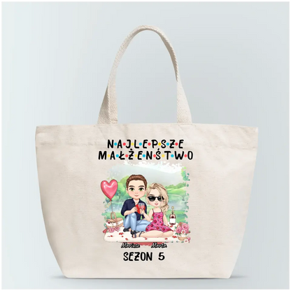 Torba personalizowana dla par NAJLEPSZE MAŁŻEŃSTWO | motyw na rocznice w stylu FRIENDS #5153