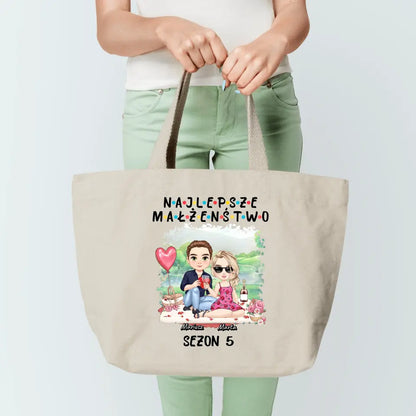 Torba personalizowana dla par NAJLEPSZE MAŁŻEŃSTWO | motyw na rocznice w stylu FRIENDS #5153