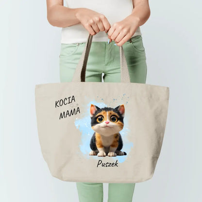 Torba personalizowana dla właścicielki kota  KOCIA MAMA | uroczy motyw #4159