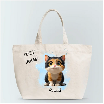 Torba personalizowana dla właścicielki kota  KOCIA MAMA | uroczy motyw #4159