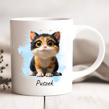 Kubek personalizowany dla właściciela kota | motyw z uroczym kociakiem #5289