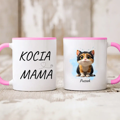 Kubek personalizowany dla właściciela kota | motyw z uroczym kociakiem #5289