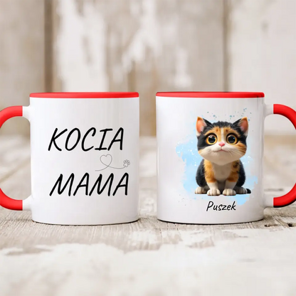 Kubek personalizowany dla właściciela kota | motyw z uroczym kociakiem #5289