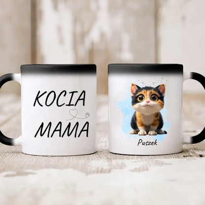 Kubek personalizowany dla właściciela kota | motyw z uroczym kociakiem #5289