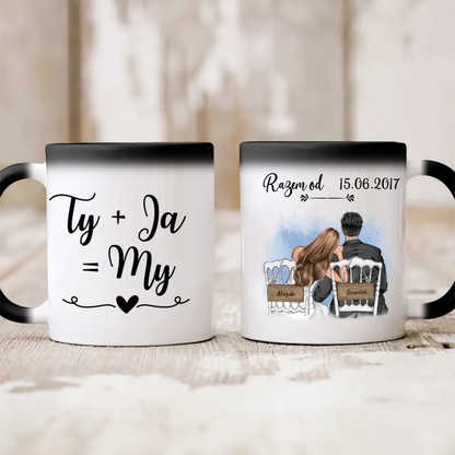 Kubek personalizowany dla par RAZEM OD | motyw na rocznice z personalizacją cytatu #414
