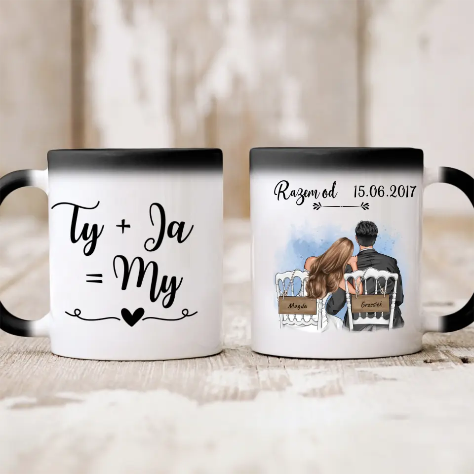 Kubek dla par | Prezent dla chłopaka i dziewczyny - Personalizowany #414