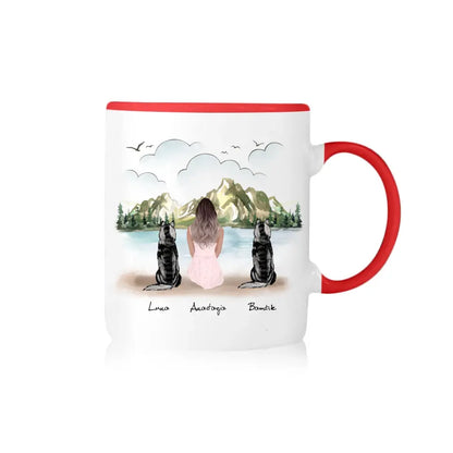 Kubek personalizowany dla właścicielki psów | motyw z górami #16